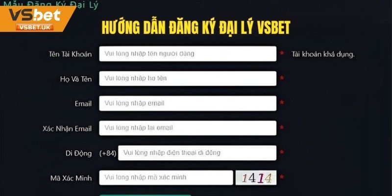 Các bước đăng ký làm đại lý tại Vsbet